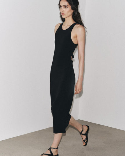 Stretch Contouring Dress with Buckle - Zara