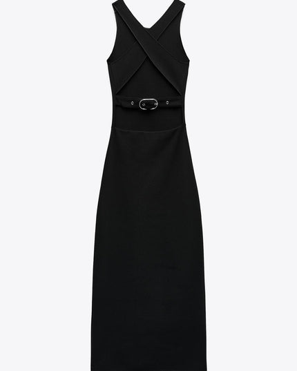 Stretch Contouring Dress with Buckle - Zara