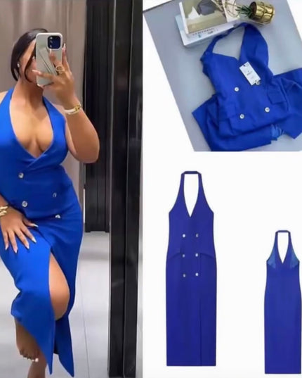 Vestido Midi Tubo Cruzado