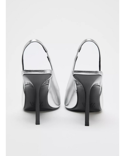 ZARA - Metallic heeled sandal