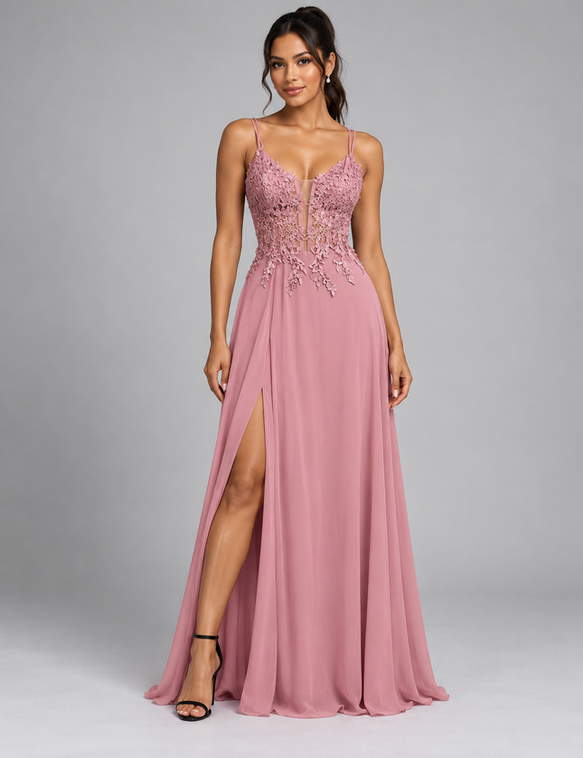 Vestido Romy - com rachas longa
