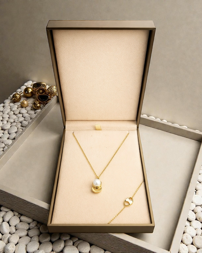 Stainless Steel Necklace and Bracelet Set GB Portugal