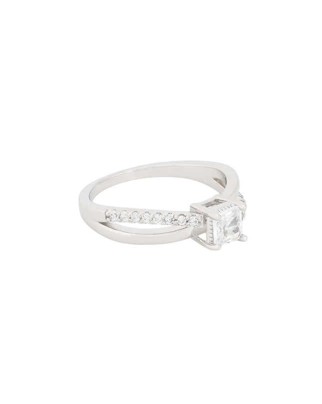 BeLove solitaire ring with cubic zirconia.