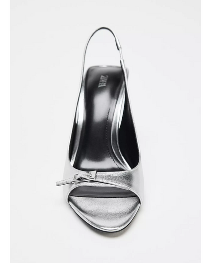 ZARA - Metallic heeled sandal