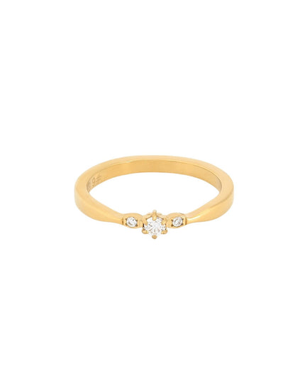 Delicate ring with cubic zirconia - GB