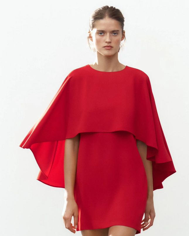 ZARA - SHORT DRESS WITH CAPE ZW COLLECTION