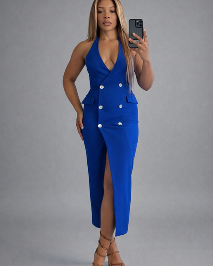 Vestido Midi Tubo Cruzado