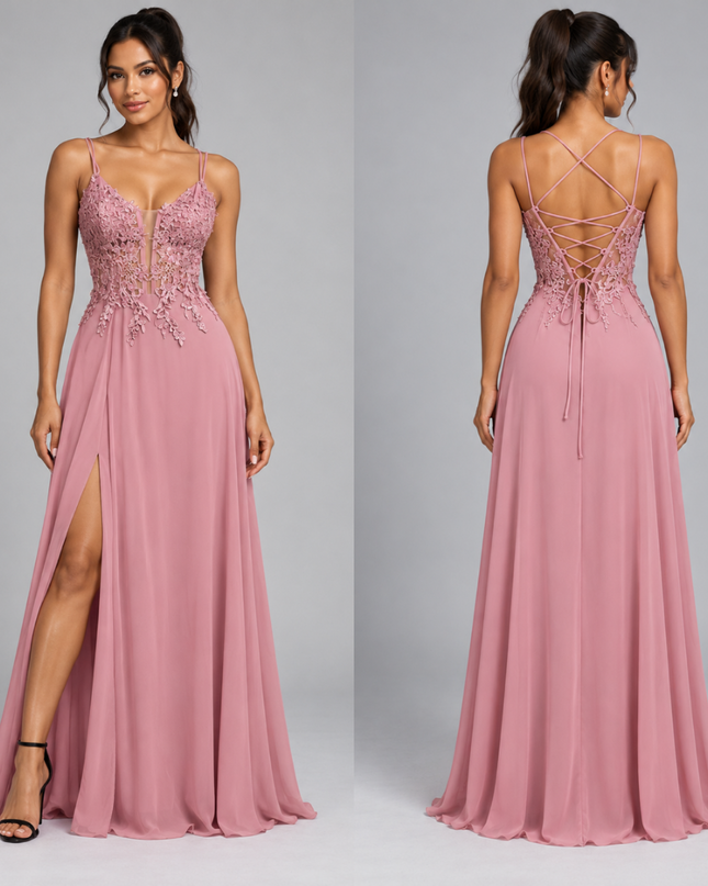 Vestido Romy - com rachas longa