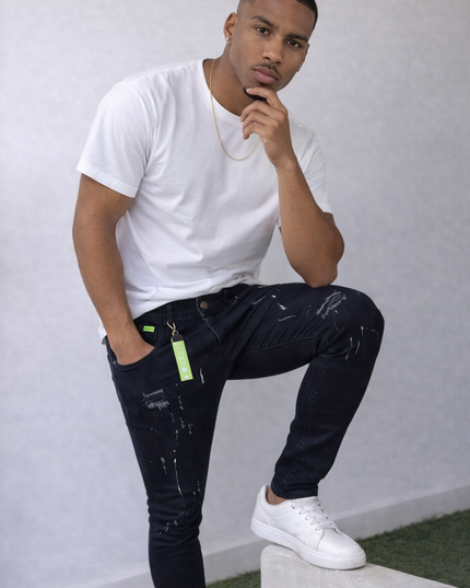 Men's Black Ripped Jeans