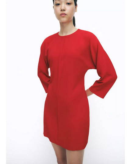Vestido mini crepe