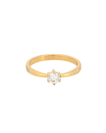 Delicate ring with cubic zirconia.