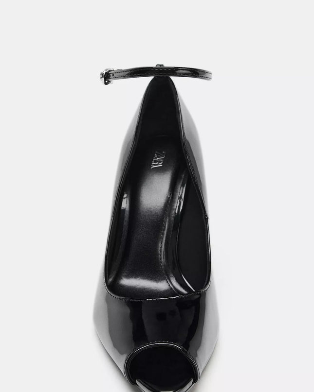 Zara - High Heel Shoe with Patent Leather Effect Zara Portugal