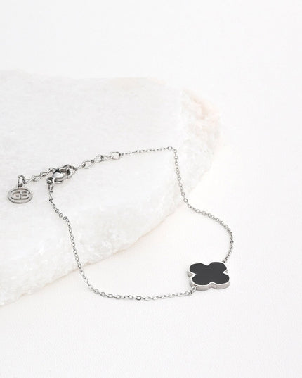 GB black clover stainless steel bracelet