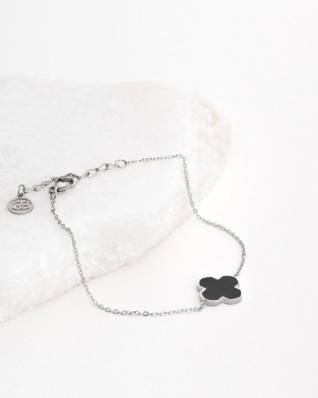 GB black clover stainless steel bracelet