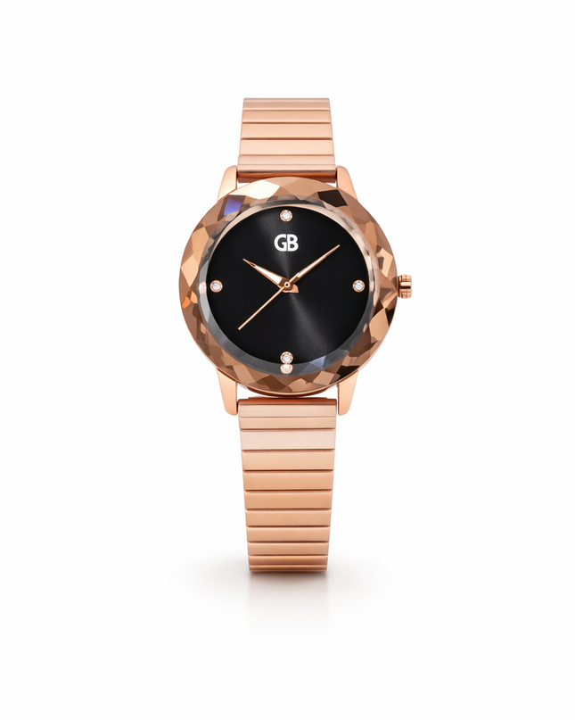 Bronze analog watch | black dial GB