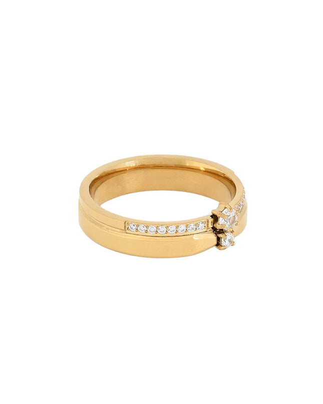Delicate ring with cubic zirconia.