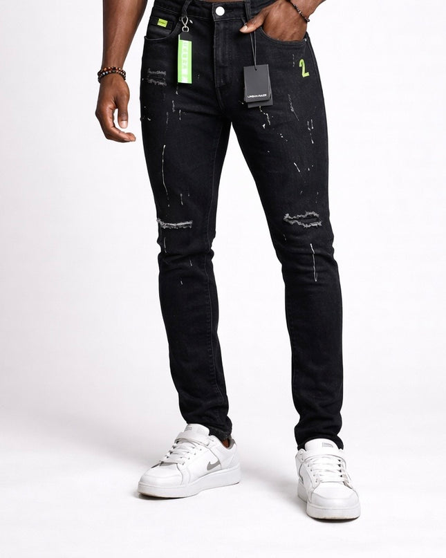 Men's Black Ripped Jeans