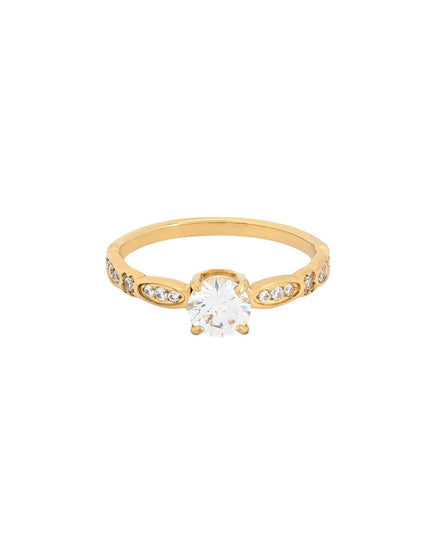 Delicate ring with cubic zirconia.