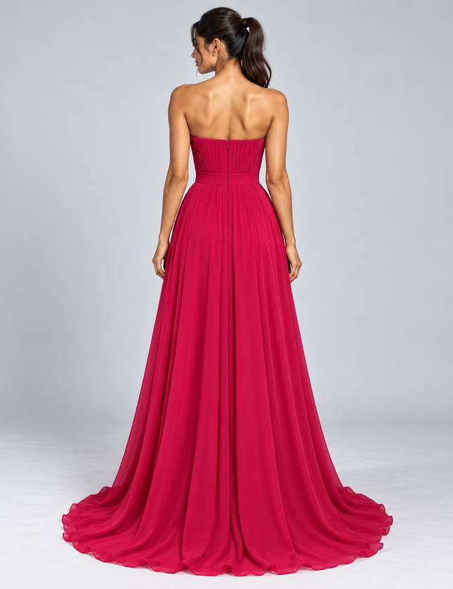 Vestido de gala com Strauss