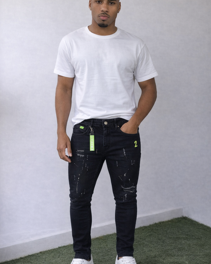 Men's Black Ripped Jeans