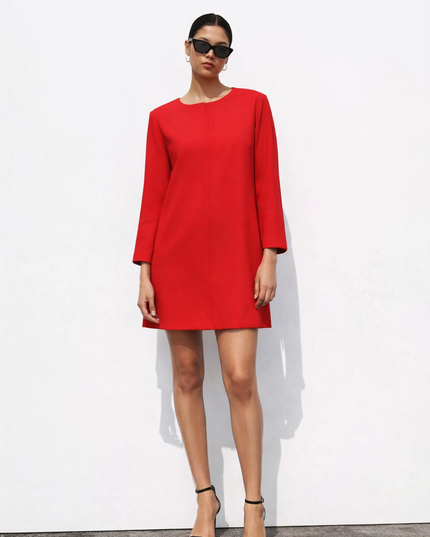 Vestido mini crepe
