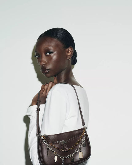 𝐙𝐀𝐑𝐀 - Bolsa mini com detalhes