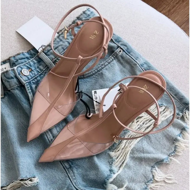 𝐙𝐀𝐑𝐀 - Miles vinyl heels - Beige color
