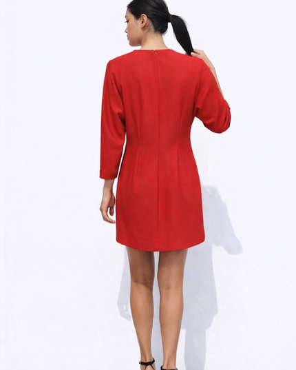 Vestido mini crepe