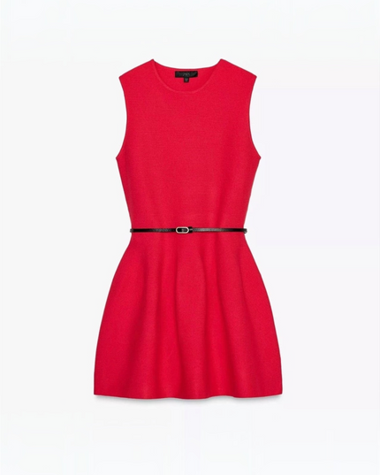 Vestido curto com cinto - Zara